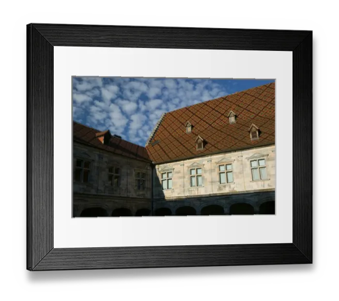 Framed Print : FRANCE-Jura-Doubs-BESANCON: Palais Granville Courtyard (b. 1542) Framed Print : FRANCE-Jura-Doubs-BESANCON: Palais Granville Courtyard (b. 1542)