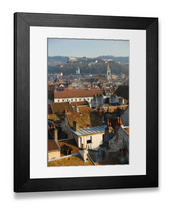 Framed Print : FRANCE-Jura-Doubs-BESANCON: Town & Citadelle from Fort Griffon / Late Afternoon Framed Print : FRANCE-Jura-Doubs-BESANCON: Town & Citadelle from Fort Griffon / Late Afternoon