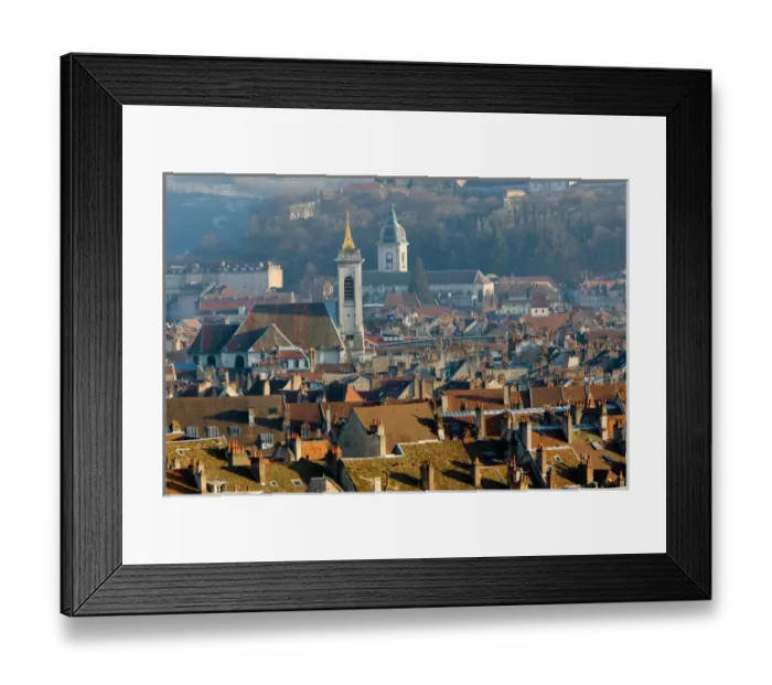 Framed Print : FRANCE-Jura-Doubs-BESANCON: Town & Citadelle from Fort Griffon / Late Afternoon Framed Print : FRANCE-Jura-Doubs-BESANCON: Town & Citadelle from Fort Griffon / Late Afternoon