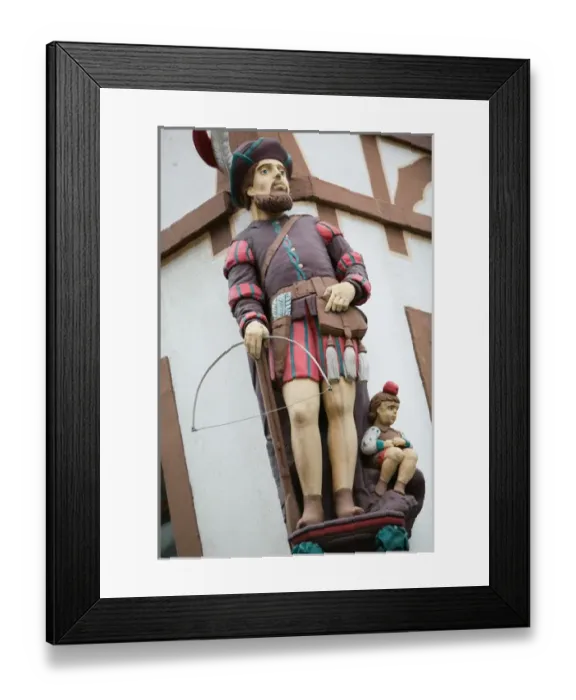 Framed Print : FRANCE-Alsace (Haut Rhin)-Mulhouse: William Tell Statue / Old Town / rue Guillaume-Tell Framed Print : FRANCE-Alsace (Haut Rhin)-Mulhouse: William Tell Statue / Old Town / rue Guillaume-Tell