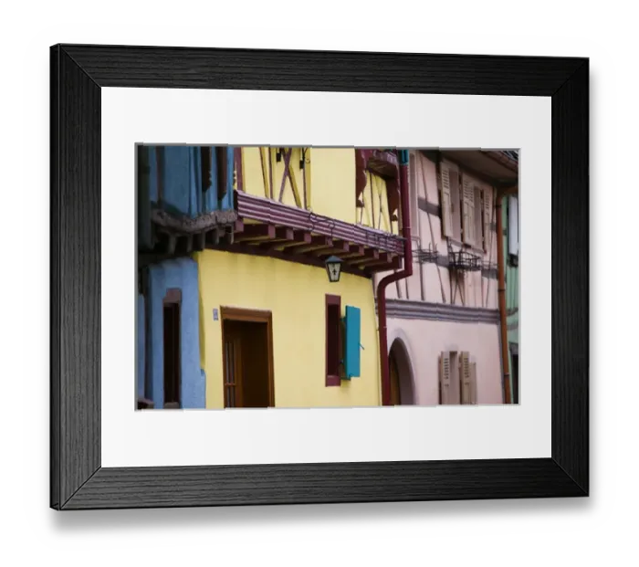 Framed Print : FRANCE-Alsace (Haut Rhin)-Eguisheim: Half Timbered Houses along Grand Rue Framed Print : FRANCE-Alsace (Haut Rhin)-Eguisheim: Half Timbered Houses along Grand Rue