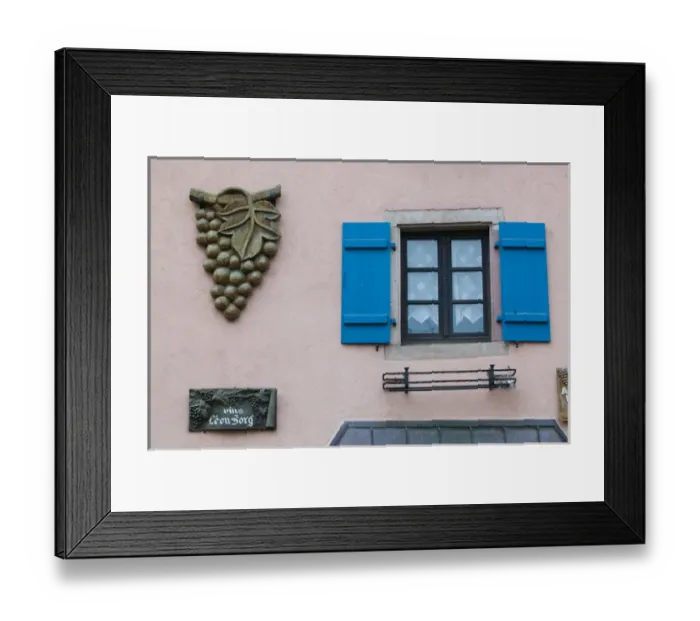 Framed Print : FRANCE-Alsace (Haut Rhin)-Eguisheim: Winetasting Town House Details