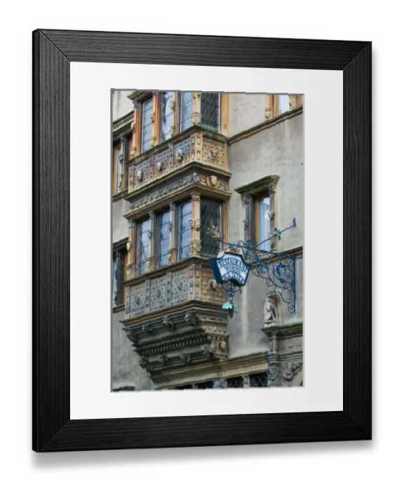 Framed Print : FRANCE-Alsace (Haut Rhin)-Colmar: Maison des Tetes (House of the Heads) - Ornate Renaissance