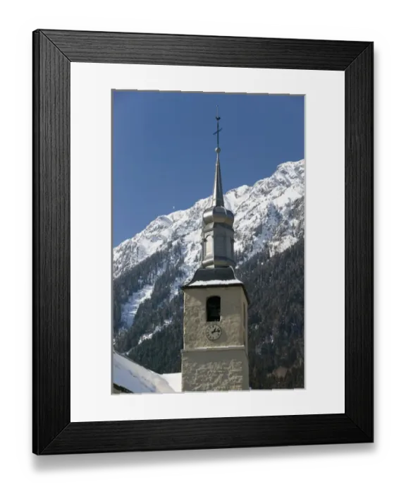 Framed Print : FRANCE-French Alps (Haute-Savoie)-CHAMONIX-MONT-BLANC: Eglise St-Michel / Winter Framed Print : FRANCE-French Alps (Haute-Savoie)-CHAMONIX-MONT-BLANC: Eglise St-Michel / Winter