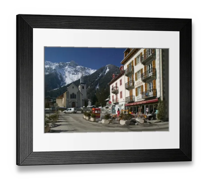 Framed Print : FRANCE-French Alps (Haute-Savoie)-CHAMONIX-MONT-BLANC: Eglise St-Michel / Winter Framed Print : FRANCE-French Alps (Haute-Savoie)-CHAMONIX-MONT-BLANC: Eglise St-Michel / Winter