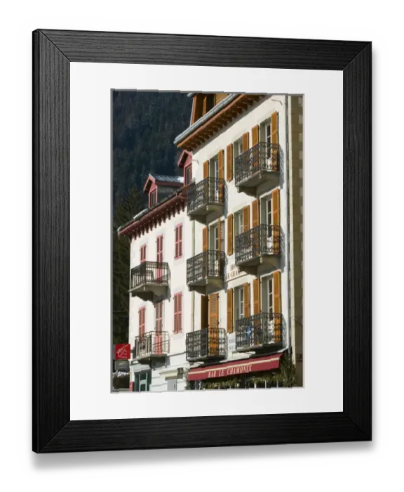 Framed Print : FRANCE-French Alps (Haute-Savoie)-CHAMONIX-MONT-BLANC: Downtown / Hotel & Ski Condo Framed Print : FRANCE-French Alps (Haute-Savoie)-CHAMONIX-MONT-BLANC: Downtown / Hotel & Ski Condo
