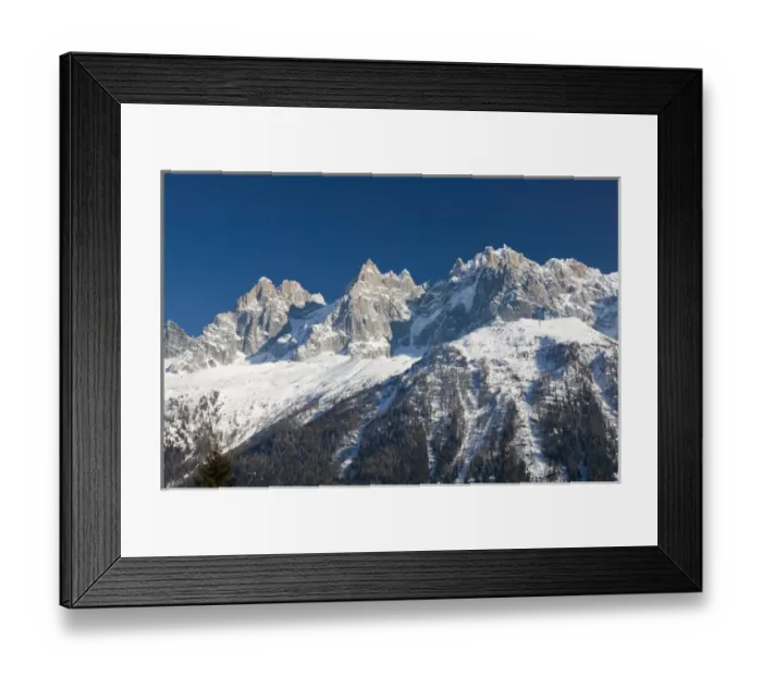 Framed Print : FRANCE-French Alps (Haute-Savoie)-CHAMONIX-MONT-BLANC: View towards Aiguille du Midi