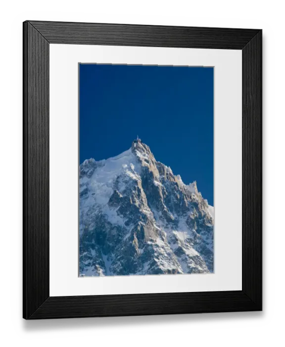 Framed Print : FRANCE-French Alps (Haute-Savoie)-CHAMONIX-MONT-BLANC: View towards Aiguille du Midi Peak (elev