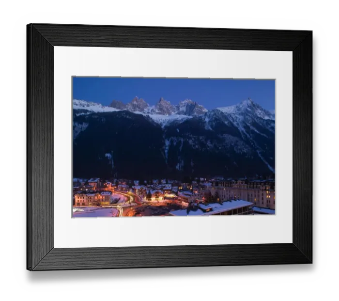 Framed Print : FRANCE-French Alps (Haute-Savoie)-CHAMONIX-MONT-BLANC: Town View towards Aiguille Framed Print : FRANCE-French Alps (Haute-Savoie)-CHAMONIX-MONT-BLANC: Town View towards Aiguille