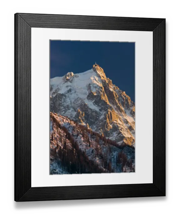 Framed Print : FRANCE-French Alps (Haute-Savoie)-CHAMONIX-MONT-BLANC: View towards Aiguille du Midi Peak (elev