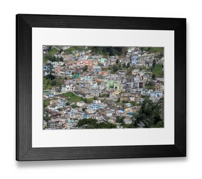 Framed Print : Americas, South America, Ecuador, Quito. At over 9, 000 feet in elevation, the capitol of Ecuador