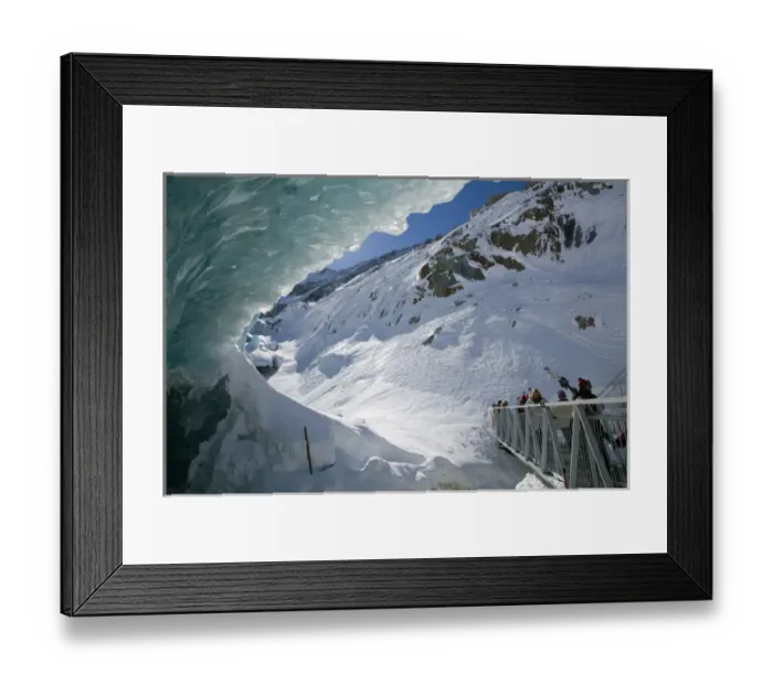 Framed Print : FRANCE-French Alps (Haute-Savoie)-CHAMONIX-MONT-BLANC: Le Montenvers  /  Winter Mer