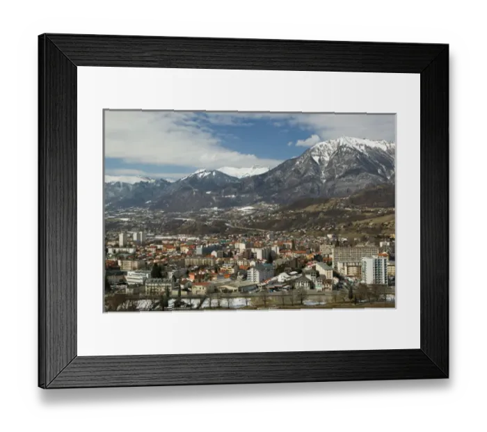 Framed Print : FRANCE-French Alps (Savoie)-ALBERTVILLE: Town View  /  Winter