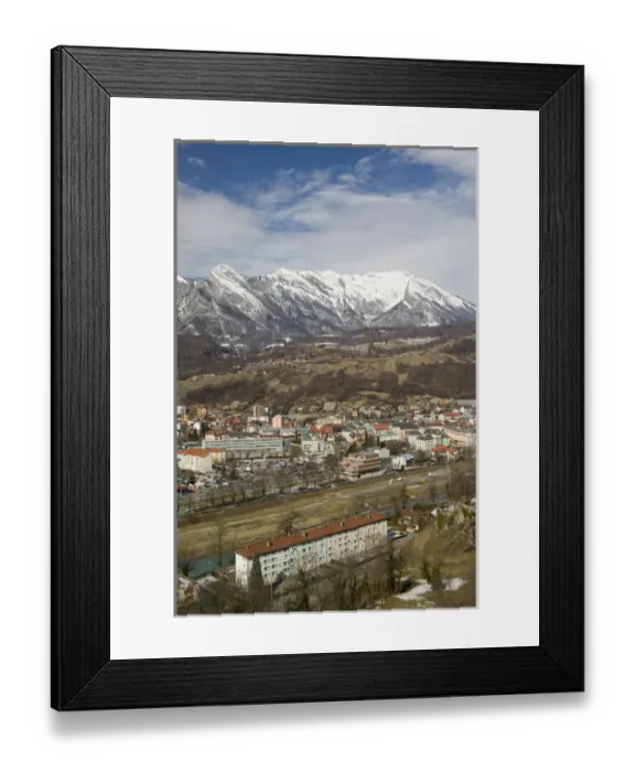 Framed Print : FRANCE-French Alps (Savoie)-ALBERTVILLE: Town View / Winter Framed Print : FRANCE-French Alps (Savoie)-ALBERTVILLE: Town View / Winter