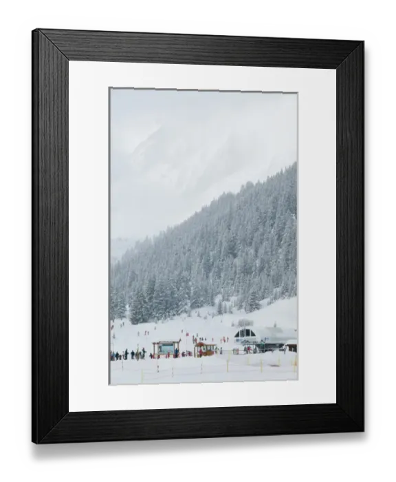 Framed Print : FRANCE-French Alps (Savoie)-COURCHEVEL 1850: Jardin Alpin Ski Area  /  Winter