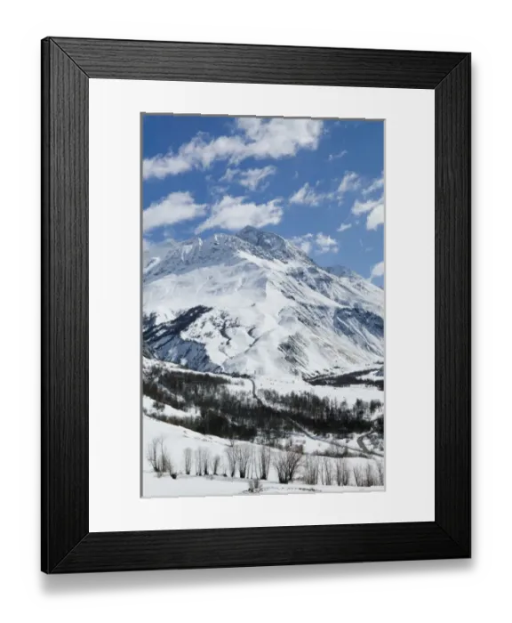 Framed Print : FRANCE-French Alps (Isere)-VILLAR D ARENE: Mountain Peaks along Route N91 / Winter Framed Print : FRANCE-French Alps (Isere)-VILLAR D ARENE: Mountain Peaks along Route N91 / Winter