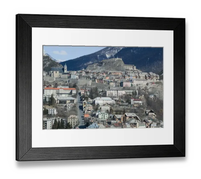 Framed Print : FRANCE-French Alps (Haut-Alpes)-BRIANCON: Town View  /  Daytime Europes Highest Town (elev