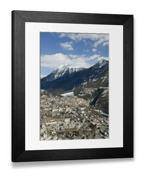 Framed Print : FRANCE-French Alps (Haut-Alpes)-BRIANCON: Town View / Daytime Europes Highest Town (elev Framed Print : FRANCE-French Alps (Haut-Alpes)-BRIANCON: Town View / Daytime Europes Highest Town (elev