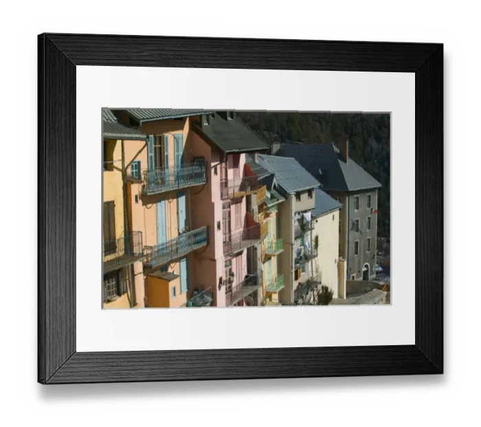 Framed Print : FRANCE-French Alps (Haut-Alpes)-BRIANCON: Buildings along Town Walls / Ville Haute Framed Print : FRANCE-French Alps (Haut-Alpes)-BRIANCON: Buildings along Town Walls / Ville Haute