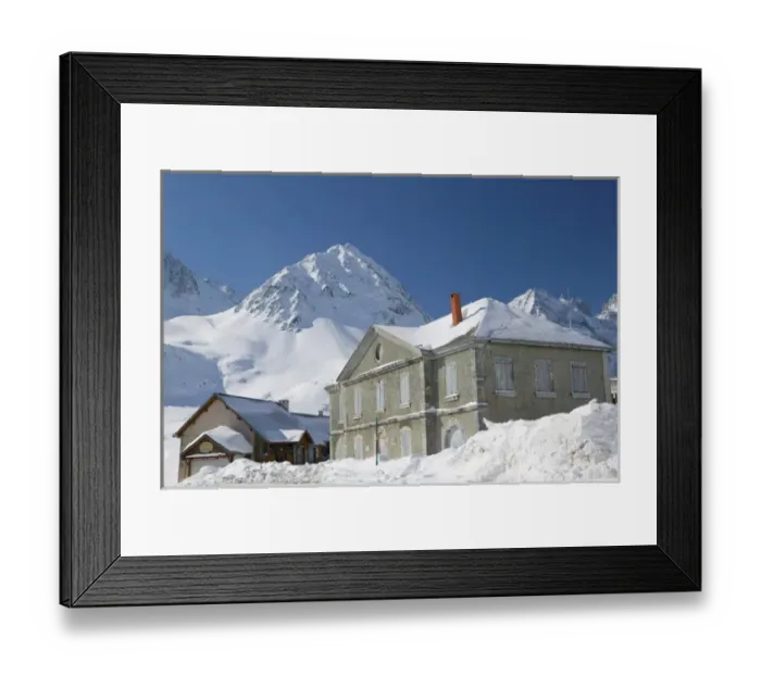 Framed Print : FRANCE-French Alps (Haut-Alpes)-Col DU LAUTARET: High Mountain Pass (elev. 2057m  /  6749Ft)