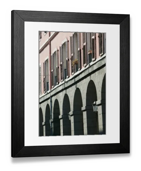 Framed Print : FRANCE-French Alps (Savoie)-CHAMBERY: Rue de Boigne - Detail of Street Arcade Framed Print : FRANCE-French Alps (Savoie)-CHAMBERY: Rue de Boigne - Detail of Street Arcade