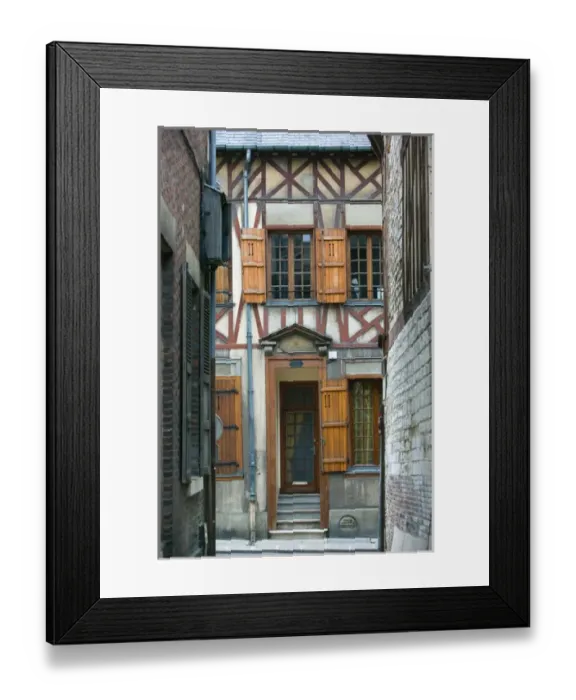 Framed Print : FRANCE-Champagne (Aube)-Troyes: Half Timbered House Framed Print : FRANCE-Champagne (Aube)-Troyes: Half Timbered House