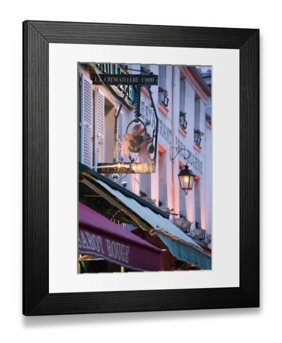 Framed Print : FRANCE-PARIS-Montmartre: Place du Tertre, La Cremaillere 1900 Cafe Sign Framed Print : FRANCE-PARIS-Montmartre: Place du Tertre, La Cremaillere 1900 Cafe Sign