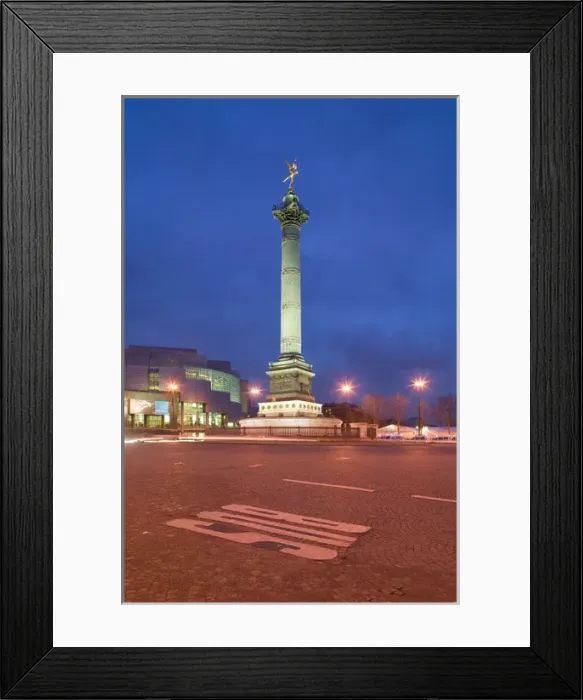 Framed Print : FRANCE-PARIS-Bastille Area: Place de la Bastille-July Column (b. 1833) & New Bastille Framed Print : FRANCE-PARIS-Bastille Area: Place de la Bastille-July Column (b. 1833) & New Bastille