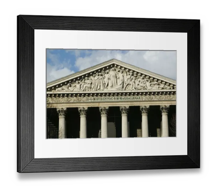 Framed Print : Europe, France, Paris, Place de la Madeleine: La Madeleine Church from Rue Royale
