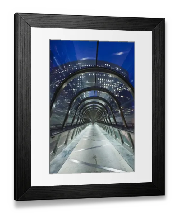 Framed Print : France, Paris, La Defense, pedestrian walkway, pre-dawn Framed Print : France, Paris, La Defense, pedestrian walkway, pre-dawn