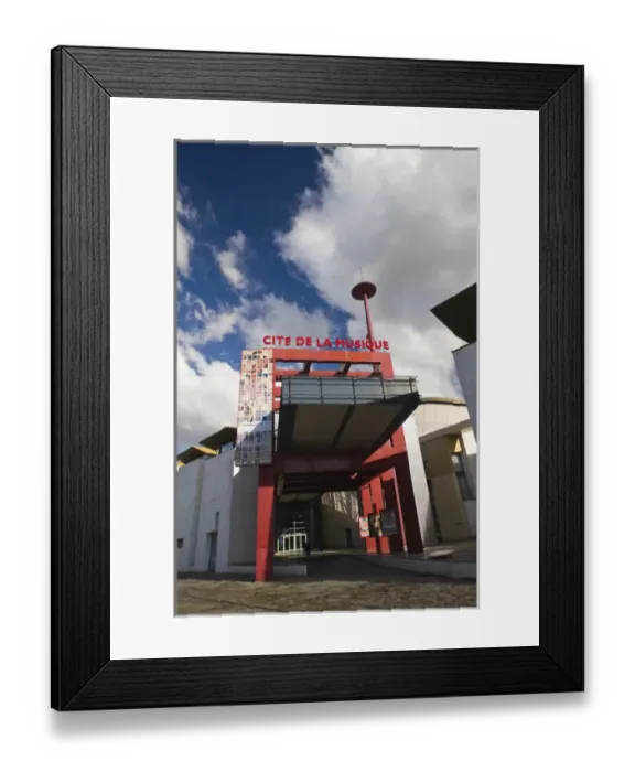 Framed Print : France, Paris, Parc de la Villette, Cite de la Musique, museum of music Framed Print : France, Paris, Parc de la Villette, Cite de la Musique, museum of music