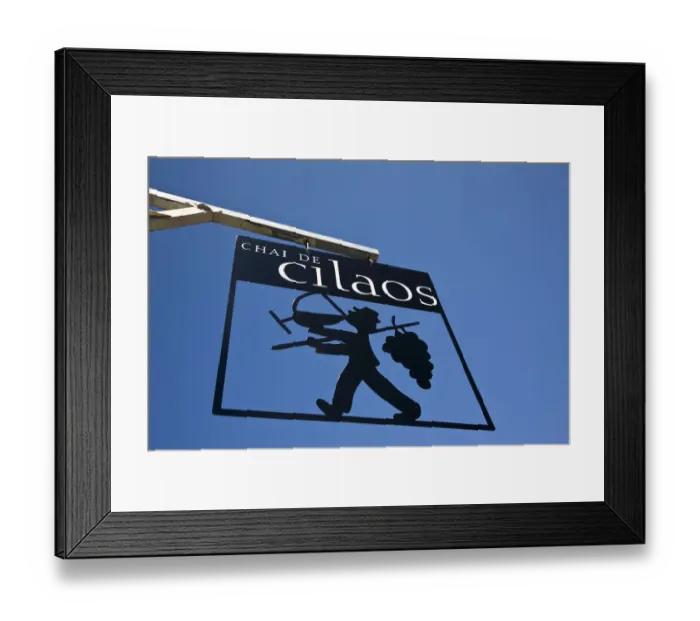 Framed Print : France, Reunion Island, Cirque de Cilaos, Cilaos, sign for Chai de Cilaos wines Framed Print : France, Reunion Island, Cirque de Cilaos, Cilaos, sign for Chai de Cilaos wines