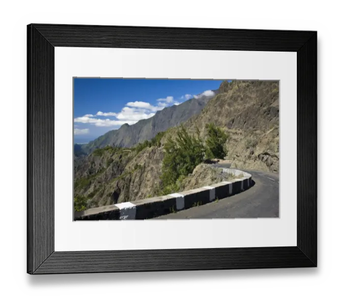 Framed Print : France, Reunion Island, Cirque de Cilaos, Ilet-A-Cordes road view Framed Print : France, Reunion Island, Cirque de Cilaos, Ilet-A-Cordes road view