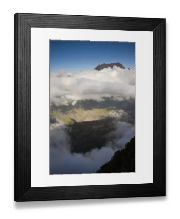 Framed Print : France, Reunion Island, Cirque de Mafate, Le Maido, Cirque view from Piton Maido Peak (el Framed Print : France, Reunion Island, Cirque de Mafate, Le Maido, Cirque view from Piton Maido Peak (el