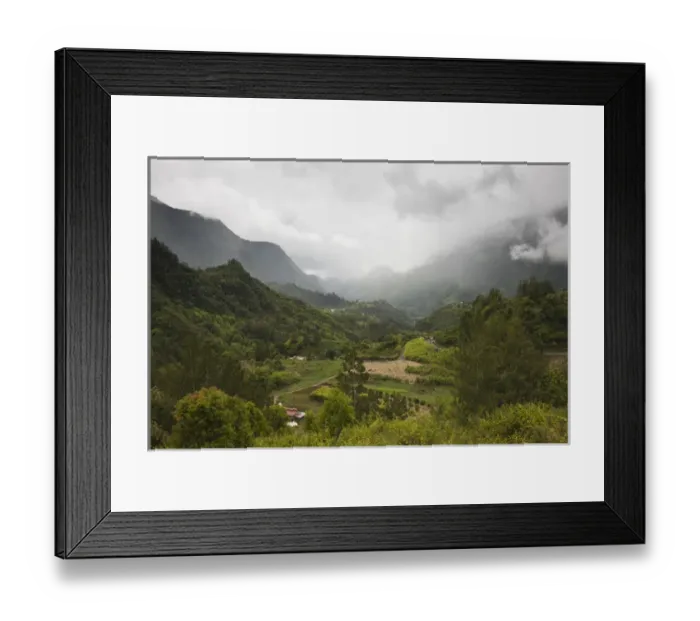 Framed Print : France, Reunion Island, Cirque de Salazie, Salazie, mountain landscape off road D52 Framed Print : France, Reunion Island, Cirque de Salazie, Salazie, mountain landscape off road D52