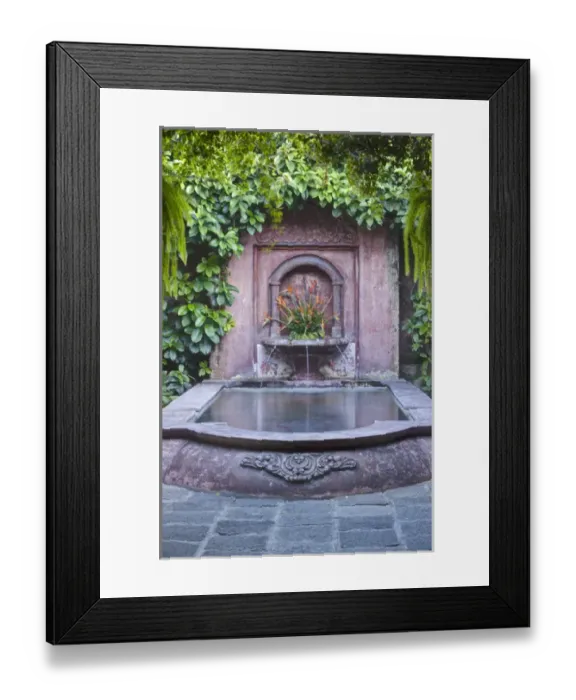 Framed Print : Latin America, Guatemala, Antigua, Fountain at Hotel Antigua