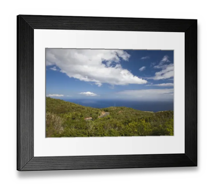 Framed Print : France, Reunion Island, La Montaigne, mornig view on D41 high road Framed Print : France, Reunion Island, La Montaigne, mornig view on D41 high road