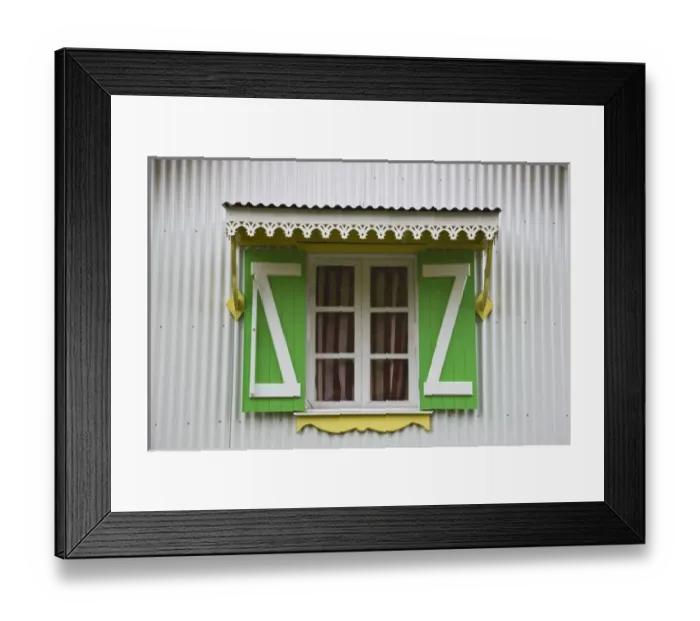 Framed Print : France, Reunion Island, Plaine-des-Palmistes, Creole-style house detail