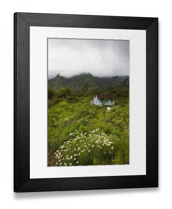 Framed Print : France, Reunion Island, Plaine-des-Palmistes, small Creole-style cabin Framed Print : France, Reunion Island, Plaine-des-Palmistes, small Creole-style cabin