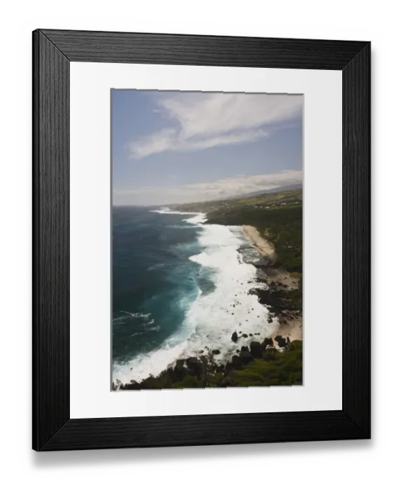 Framed Print : France, Reunion Island, South Reunion, Grande Anse beach view Framed Print : France, Reunion Island, South Reunion, Grande Anse beach view