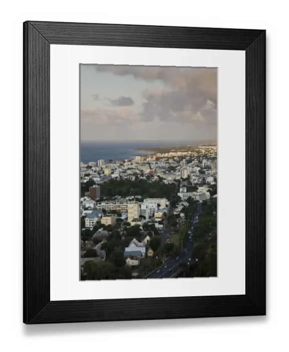 Framed Print : France, Reunion Island, St-Denis, dusk view from La Montaigne Framed Print : France, Reunion Island, St-Denis, dusk view from La Montaigne