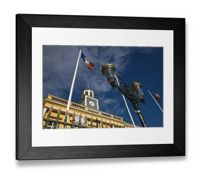 Framed Print : France, Reunion Island, St-Denis, Former Hotel de Ville, Town Hall