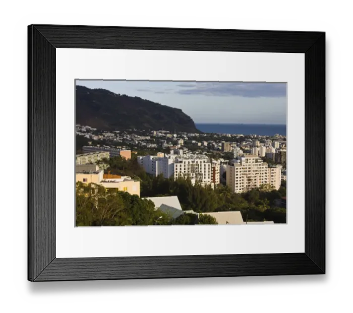 Framed Print : France, Reunion Island, St-Denis, morning view from Montgaillard Framed Print : France, Reunion Island, St-Denis, morning view from Montgaillard