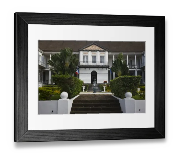 Framed Print : France, Reunion Island, St-Denis, Prefecture building, exterior