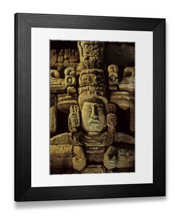 Framed Print : Maya; Honduras; Copan; Barbara Fash, Corn God, Dr. Webster
