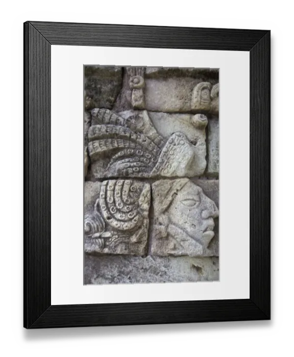 Framed Print : CA, Honduras Mayan wall carvings at Copan Ruinas Framed Print : CA, Honduras Mayan wall carvings at Copan Ruinas