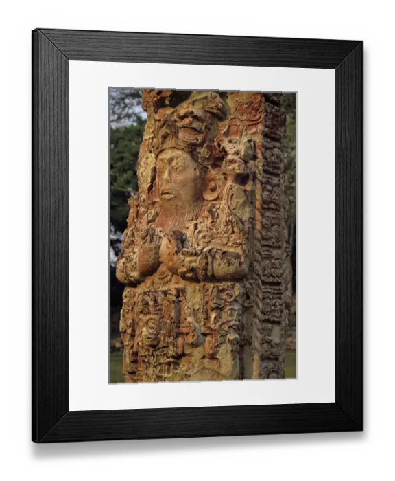 Framed Print : Stellae; Honduras; Copan; Maya