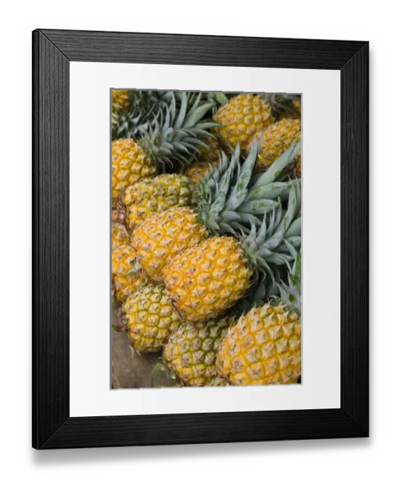 Framed Print : France, Reunion Island, St-Paul, Seafront Market, pineapples Framed Print : France, Reunion Island, St-Paul, Seafront Market, pineapples