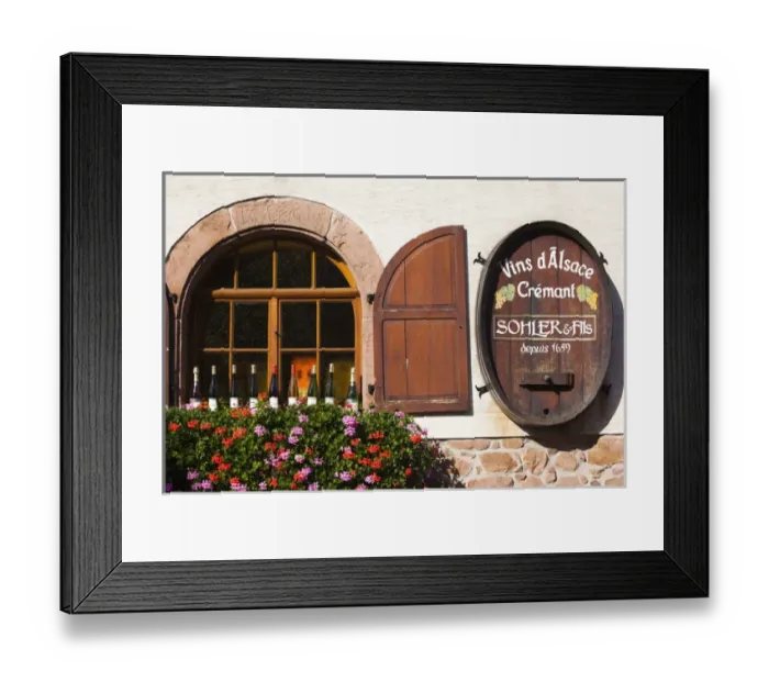 Framed Print : France, Bas-Rhin, Alsace Region, Alasatian Wine Route, Itterswiller, wine town buildings Framed Print : France, Bas-Rhin, Alsace Region, Alasatian Wine Route, Itterswiller, wine town buildings