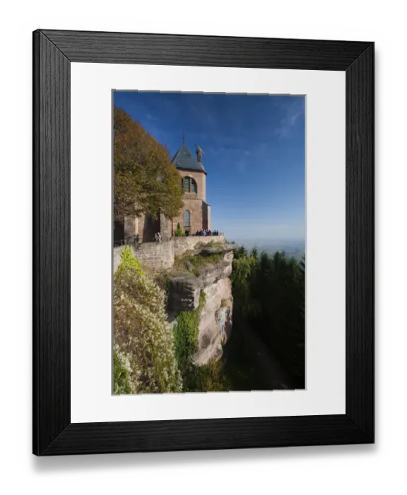 Framed Print : France, Bas-Rhin, Alsace Region, Mont Ste-Odile, hilltop convent Framed Print : France, Bas-Rhin, Alsace Region, Mont Ste-Odile, hilltop convent